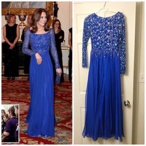 Blue Lace Custom Bridemaids Dress